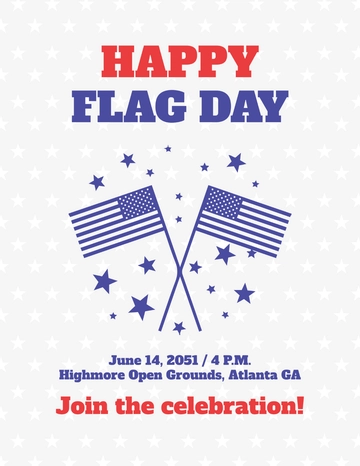Free Happy Flag Day Flyer Template to Edit Online