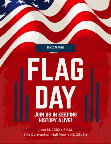 Free Vintage Flag Day Flyer Template to Edit Online
