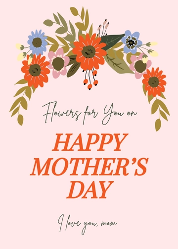 Free Floral Mother's Day Card Template to Edit Online