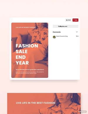 Minimalistic Fashion Sale Pinterest Pin Template