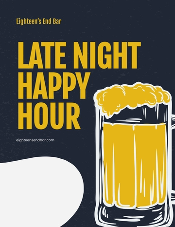 Free Late Night Happy Hour Flyer Template to Edit Online