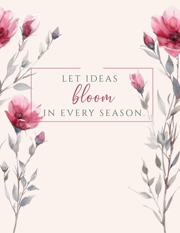 Free Floral Binder Cover Template to Edit Online