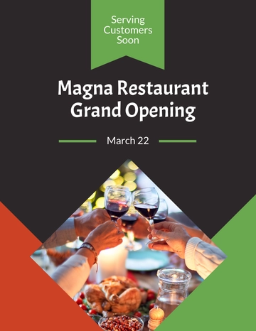 Free Restaurant Grand Opening Flyer Template to Edit Online