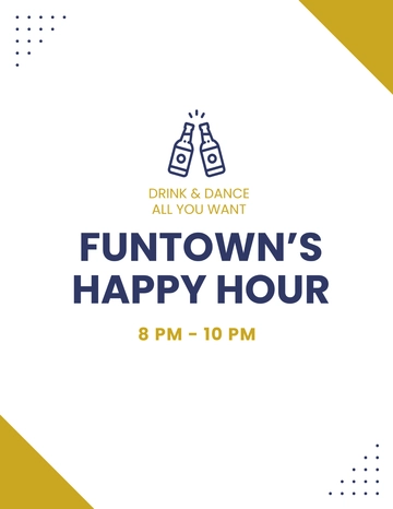 Free Happy Hour Advertisement Flyer Template to Edit Online