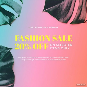 Basic Fashion Sale Instagram Post Template