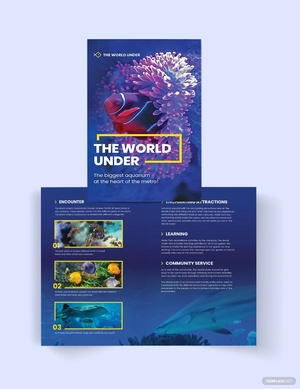 Aquarium Bi-Fold Brochure Template Aquarium Bi-Fold Brochure Template