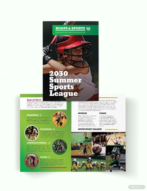 Sports Event Bi-Fold Brochure Template