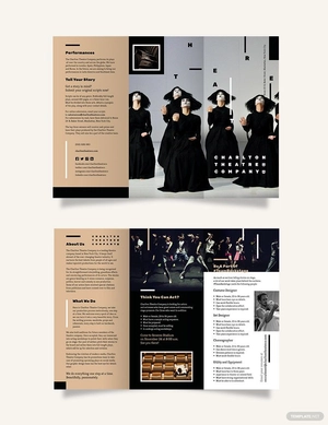 Theatre Tri-Fold Brochure Template Theatre Tri-Fold Brochure Template