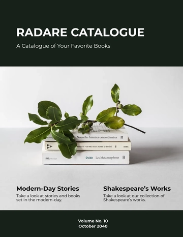 Free Library Book Catalog Template to Edit Online