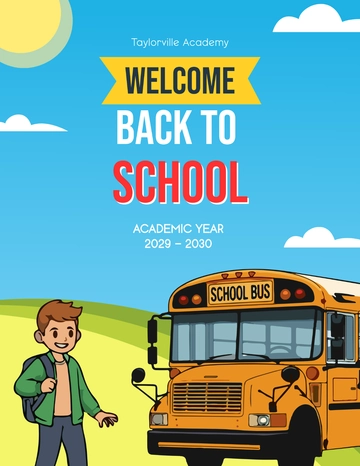 Free Welcome Back To School Flyer Template to Edit Online