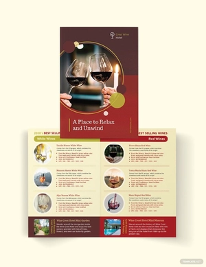 Wine Country Hotel Bi-Fold Brochure Template