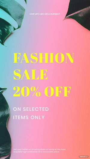 Basic Fashion Sale Instagram Story Template