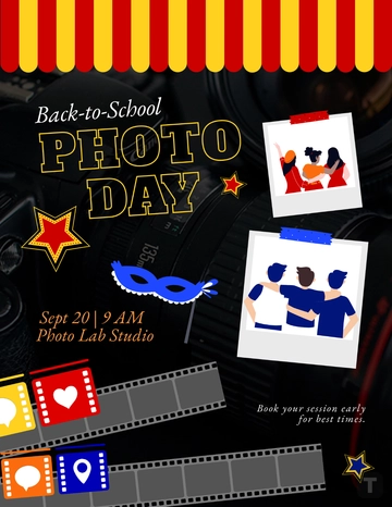 Free Back To School Photography Flyer Template to Edit Online