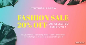 Basic Fashion Sale LinkedIn Blog Post Template