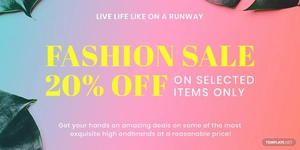 Basic Fashion Sale Twitter Post Template