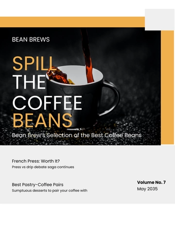 Free Coffee Company Catalog Template to Edit Online