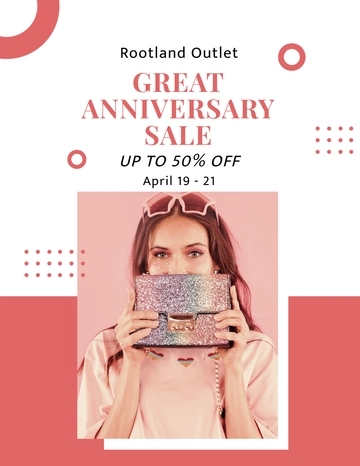 Free Anniversary Sale Flyer Template to Edit Online