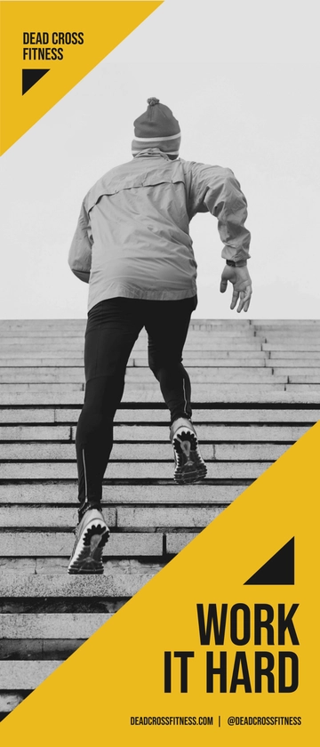 Free Simple Fitness Roll Up Banner Template to Edit Online
