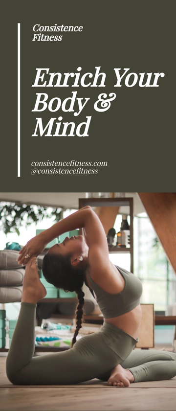 Free Elegant Fitness Roll Up Banner Template to Edit Online