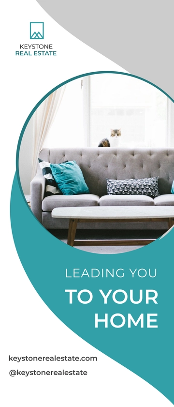 Free Modern Real Estate Roll Up Banner Template to Edit Online