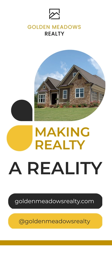 Free Real Estate Company Roll Up Banner Template to Edit Online