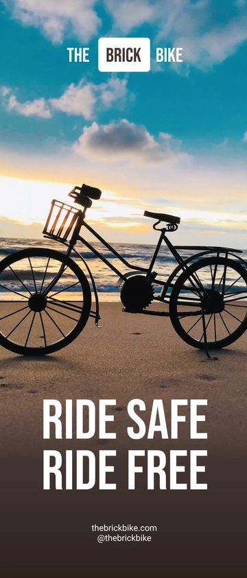 Free Cycle Shop Roll Up Banner Template to Edit Online