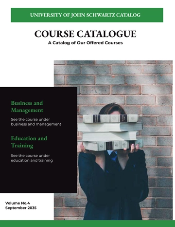 Free Modern Course Catalog Template to Edit Online
