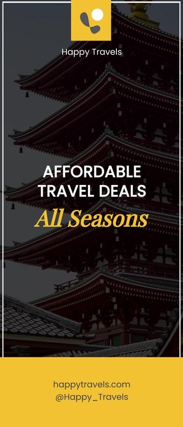Free Simple Travel Roll Up Banner Template to Edit Online
