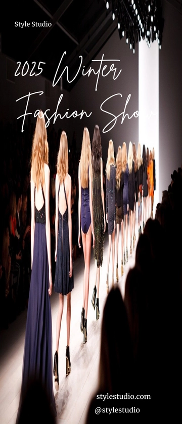 Free Winter Fashion Roll-Up Banner Template to Edit Online