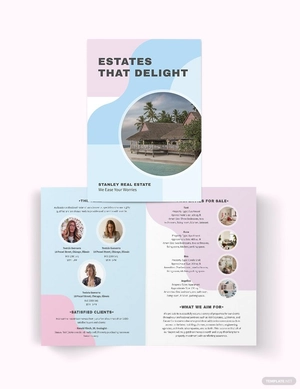 Summer Vacation Rental Bi-Fold Brochure Template