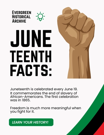 Free Juneteenth Informational Flyer Template to Edit Online