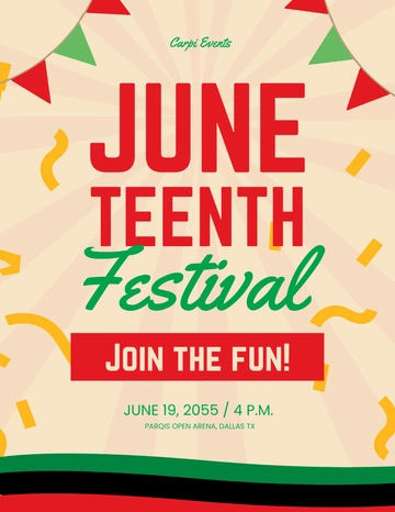 Free Juneteenth Festival Flyer Template to Edit Online