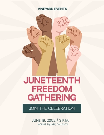 Free Juneteenth Freedom Flyer Template to Edit Online