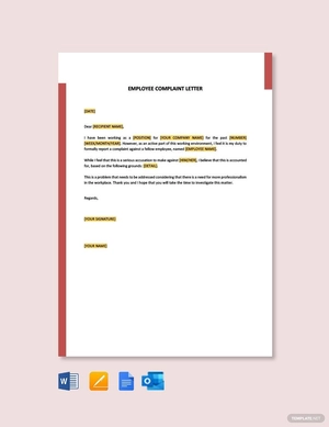 Employee Complaint Letter Template