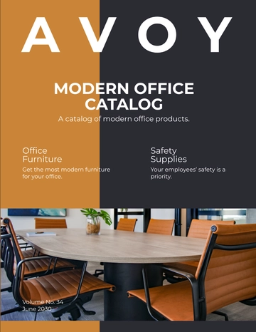 Free Modern Office Catalog Template to Edit Online
