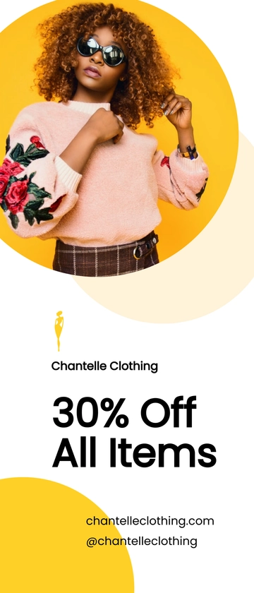 Free Product Sale Fashion Rollup Banner Template to Edit Online