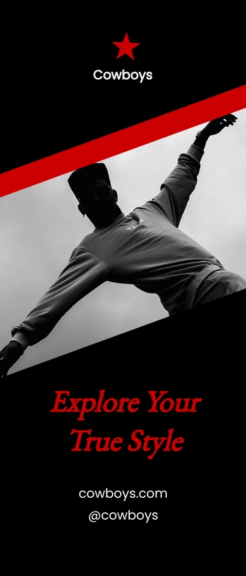 Free Men's Fashion Roll Up Banner Template to Edit Online