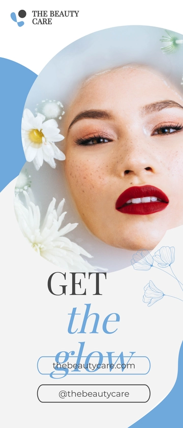 Free Skin Care Roll Up Banner Template to Edit Online