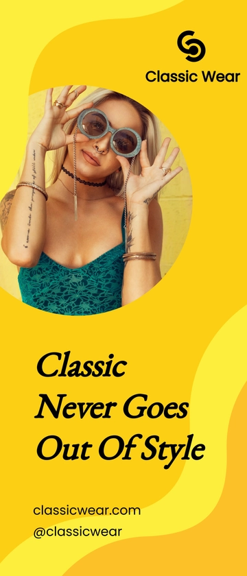 Free Modern Fashion Roll Up Banner Template to Edit Online