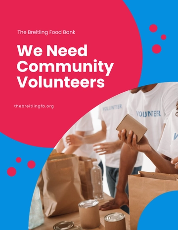 Free Community Volunteer Flyer Template to Edit Online