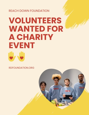 Free Charity Volunteer Flyer Template to Edit Online