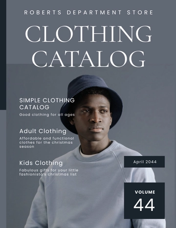 Free Simple Clothing Catalog Template to Edit Online