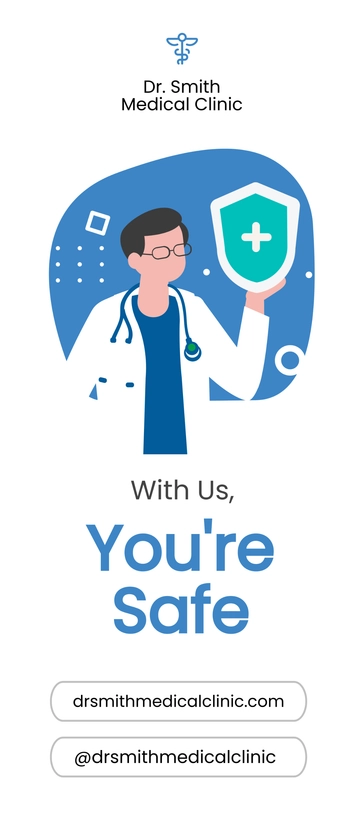 Free Doctor's Medical Rollup Banner Template to Edit Online