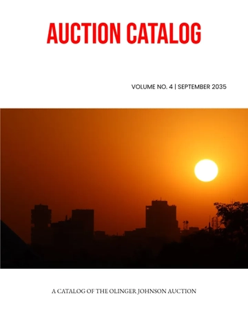 Free Simple Auction Catalog Template to Edit Online