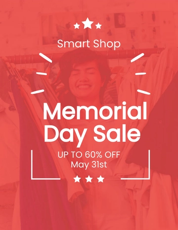 Free Memorial Day Sale Flyer Template to Edit Online