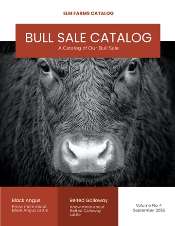 Free Bull Sale Catalog Template to Edit Online