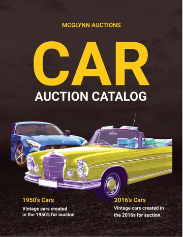Free Car Auction Catalog Template to Edit Online
