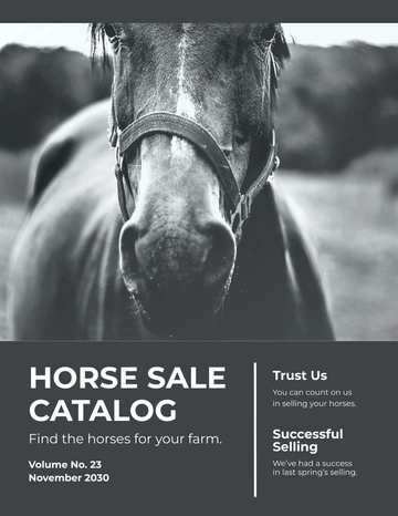 Free Horse Sale Catalog Template to Edit Online
