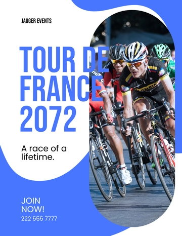 Free Modern Tour De France Flyer Template to Edit Online