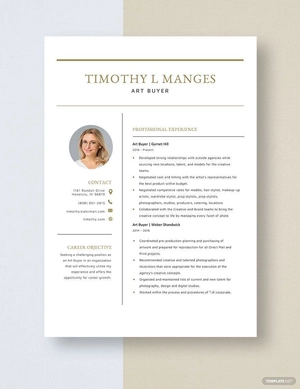 Art Buyer Resume
